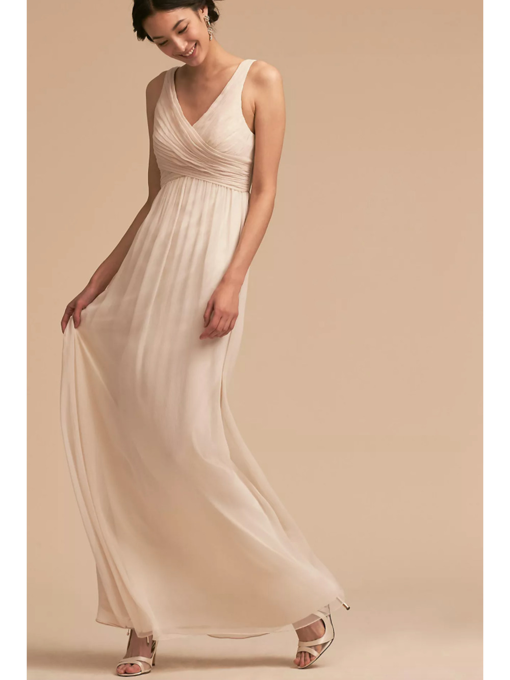 Anthropologie BHLDN Angie Maxi Dress Blush XS